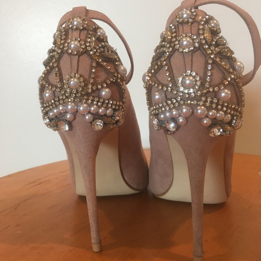 Janine Embellished Blush Pumps